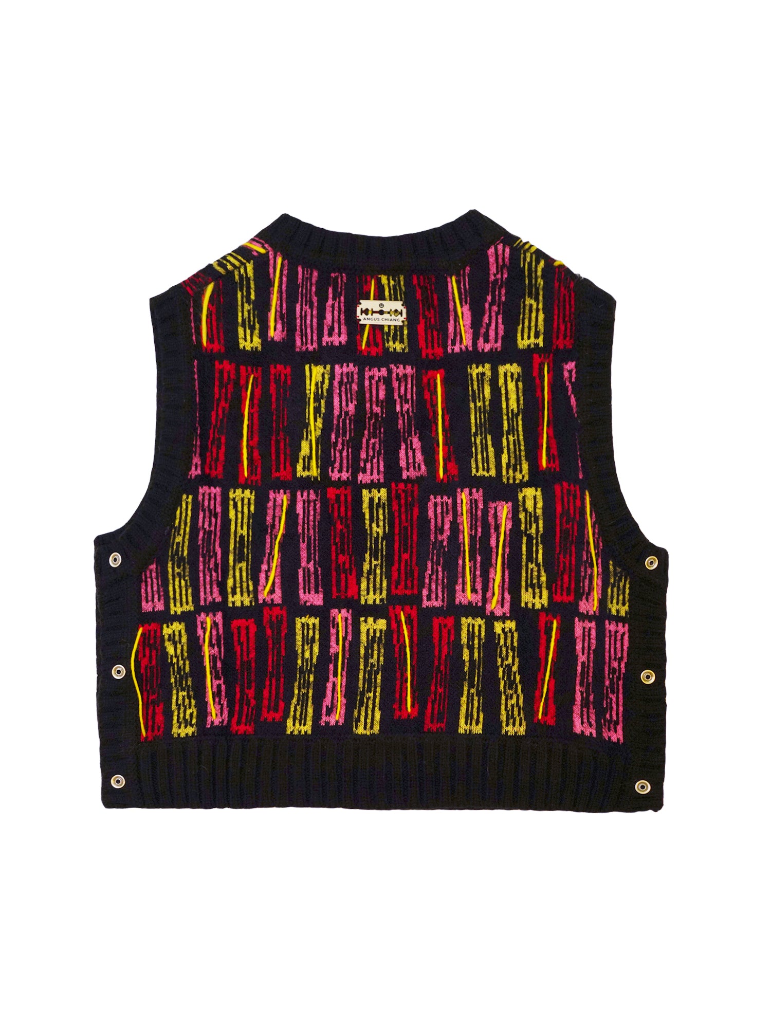 HAIR ROLLER  BUTTON-DOWN KNITTED VEST