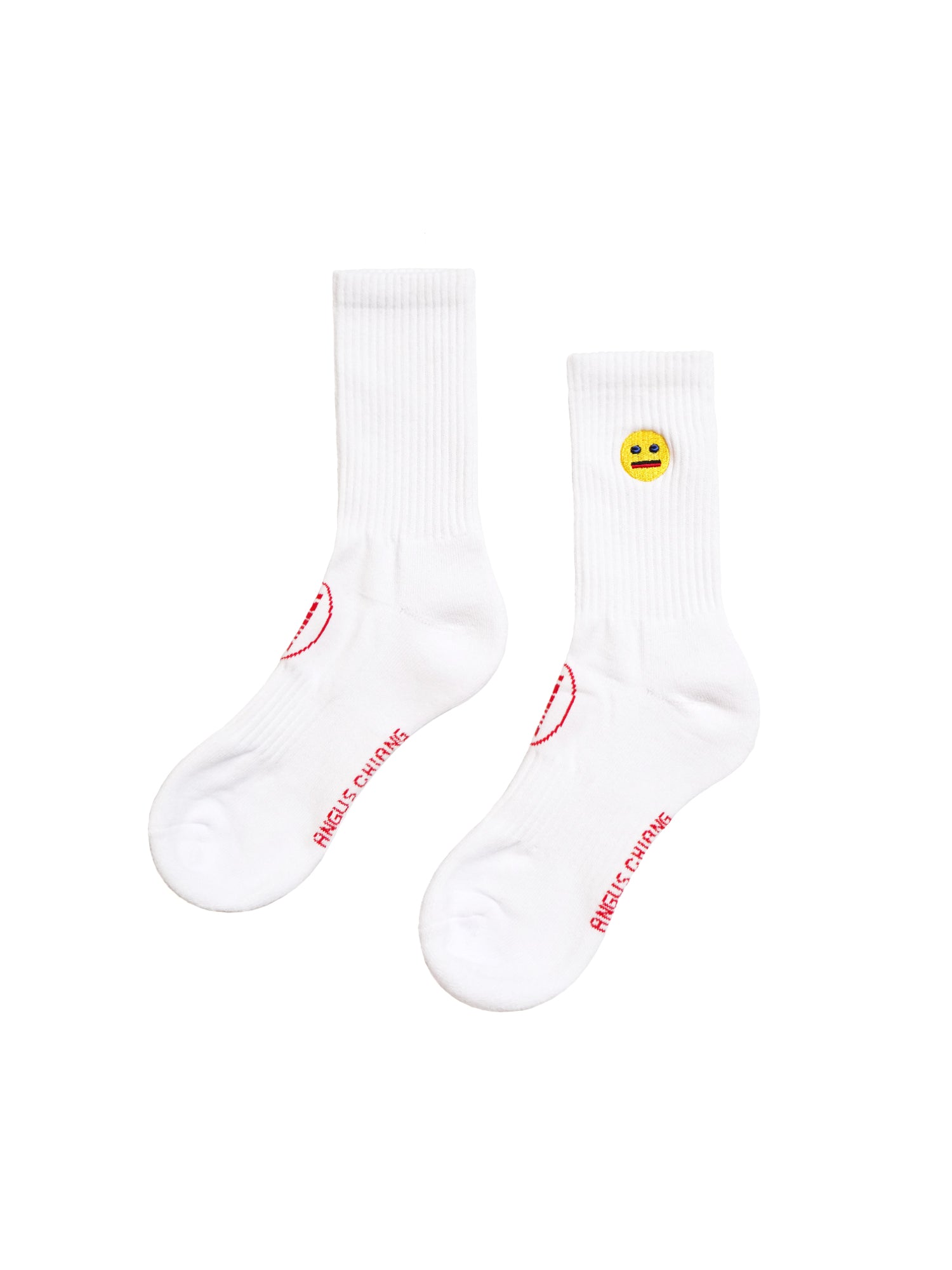 [SMILEY by ANGUS CHIANG] EMBROIDERED CREW SOCKS