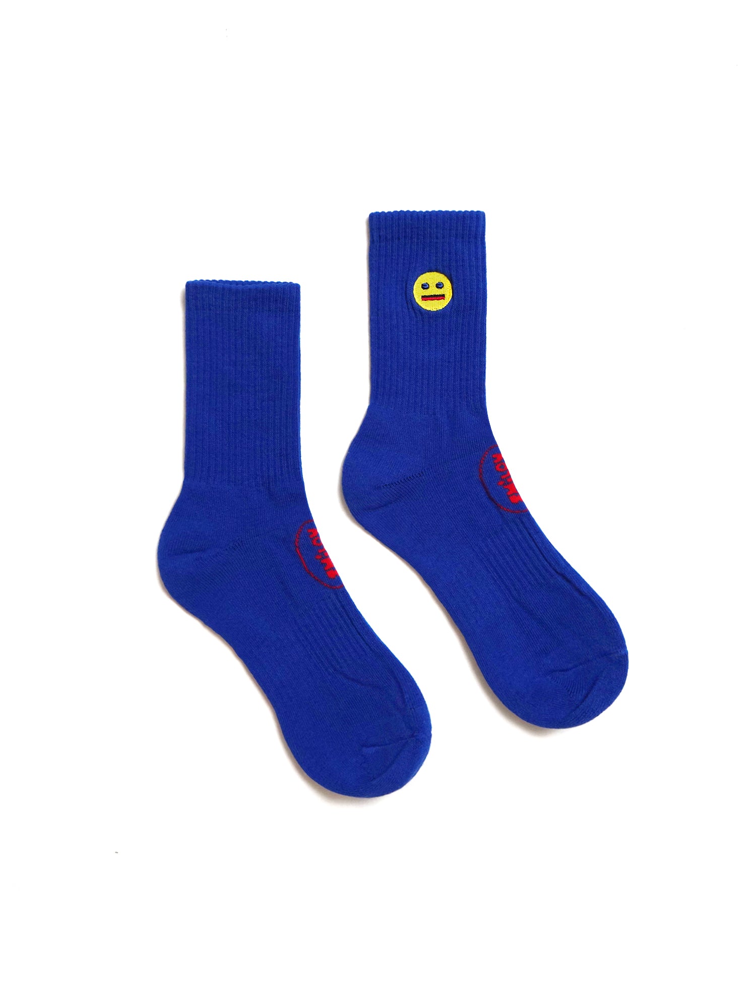 [SMILEY by ANGUS CHIANG] EMBROIDERED CREW SOCKS