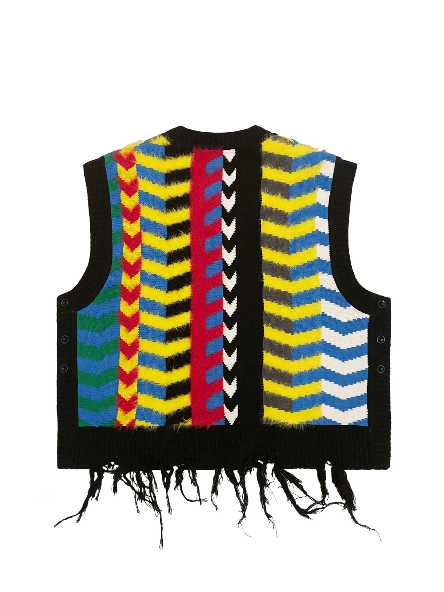 RUN THROUGH V-NECK KNITTED VEST