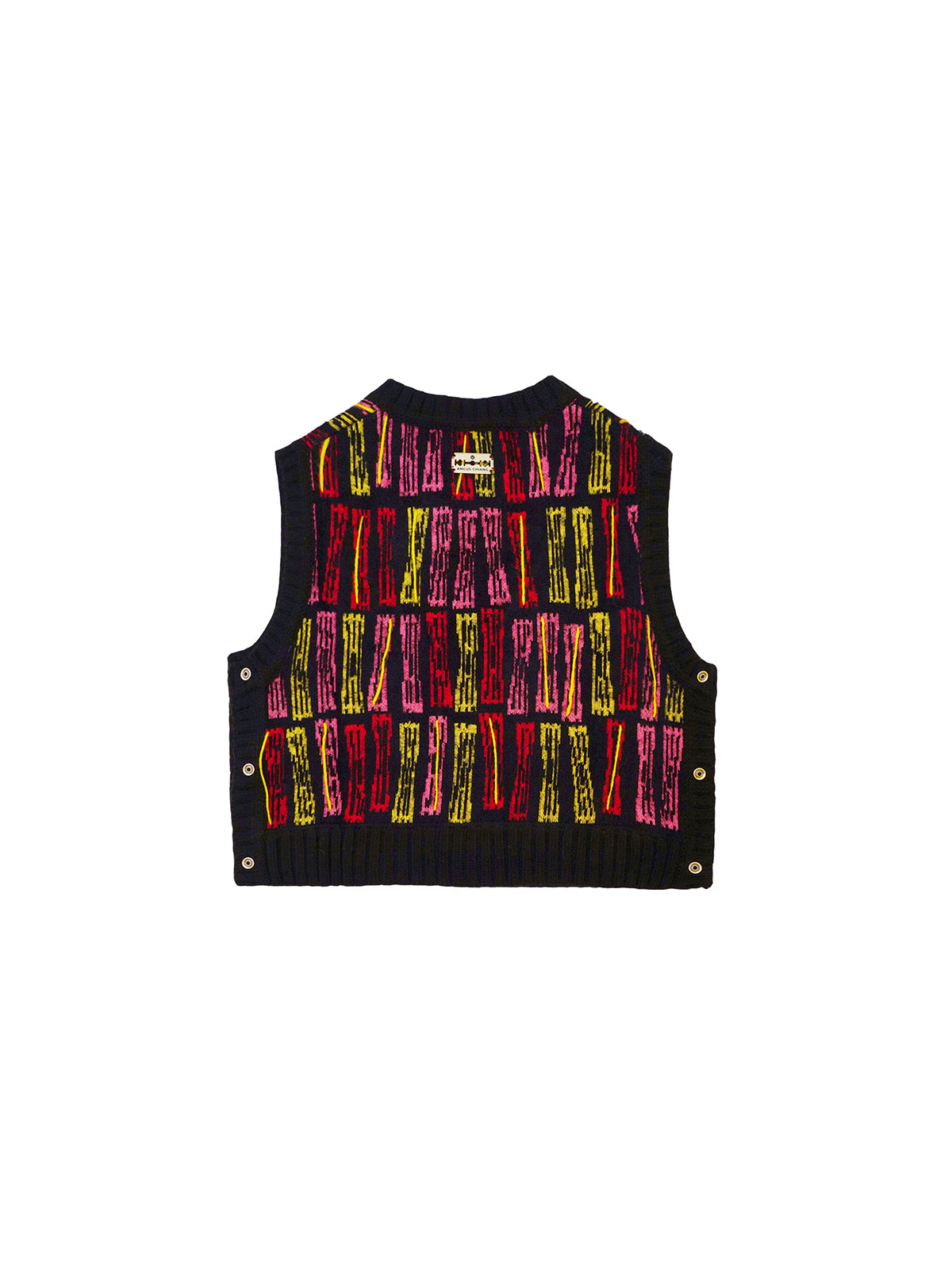 HAIR ROLLER  BUTTON-DOWN KNITTED VEST